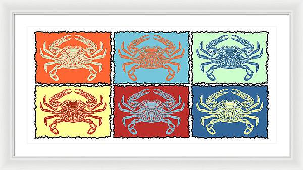 Crabs Pastel - Framed Print