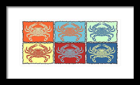Crabs Pastel - Framed Print