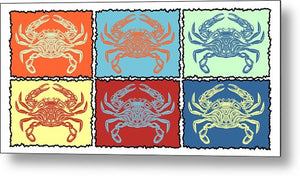Crabs Pastel - Metal Print