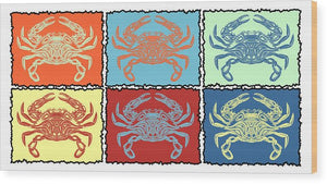 Crabs Pastel - Wood Print