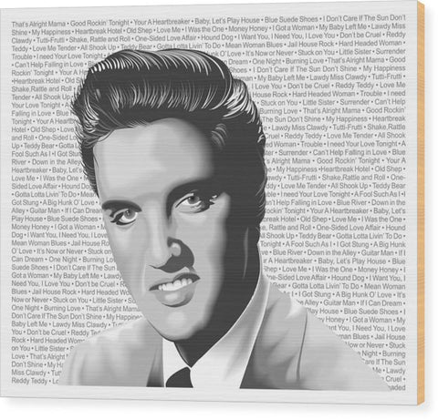 Elvis Presley - Wood Print