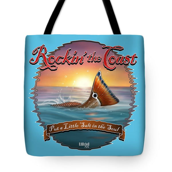 Redfish Tail - Rockin' the Coast - Tote Bag