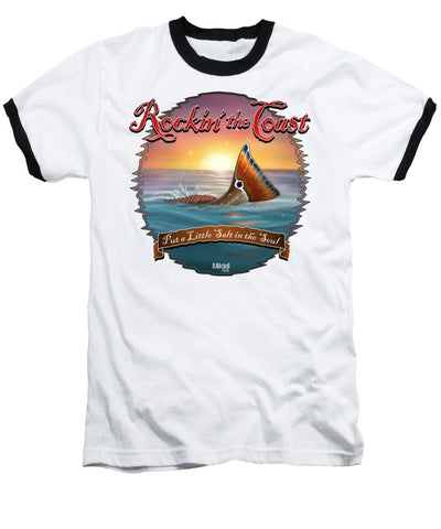 Redfish Tail - Rockin' the Coast - Baseball T-Shirt
