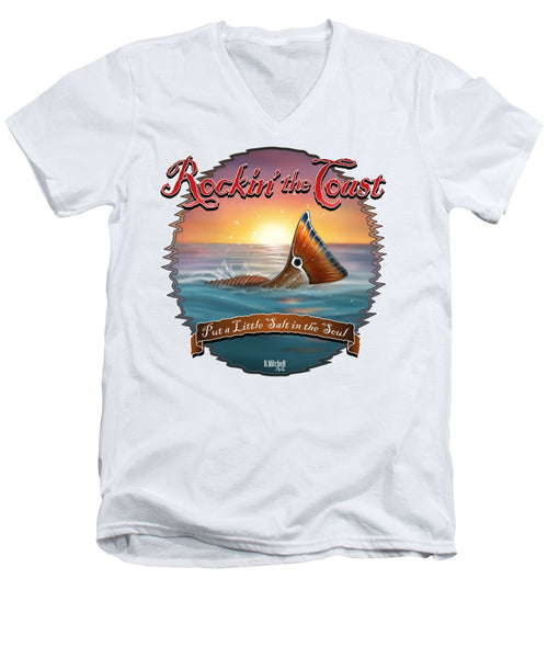 Redfish Tail - Rockin' the Coast - Men's V-Neck T-Shirt