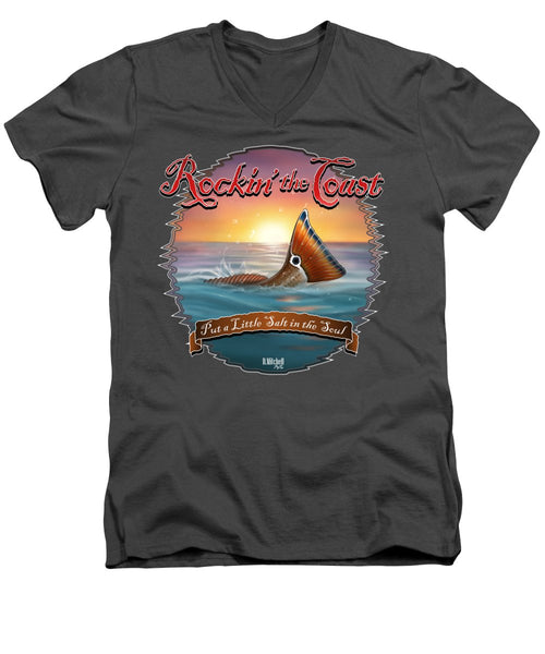 Redfish Tail - Rockin' the Coast - Men's V-Neck T-Shirt