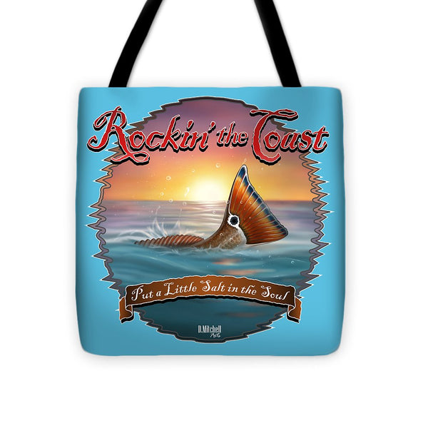 Redfish Tail - Rockin' the Coast - Tote Bag