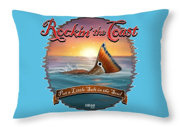 Redfish Tail - Rockin' the Coast - Throw Pillow