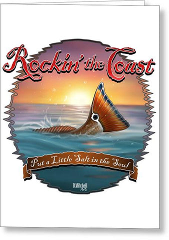 Redfish Tail - Rockin' the Coast - Greeting Card