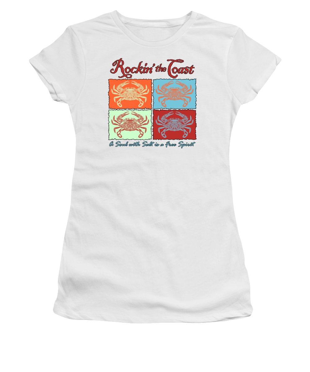 Rockin' The Coast -Four Crabs Pastel - Women's T-Shirt