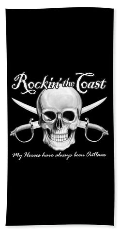 Rockin The Coast  Pirate Black - Bath Towel