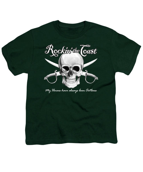 Rockin The Coast  Pirate Black - Youth T-Shirt