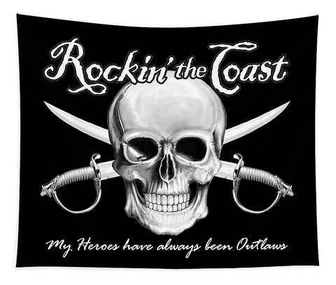 Rockin The Coast  Pirate Black - Tapestry
