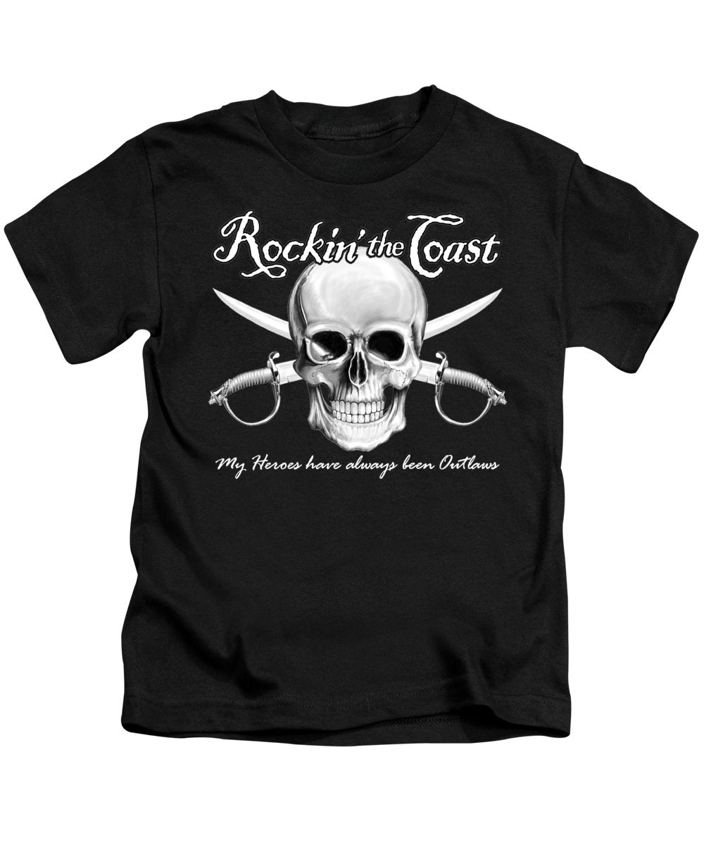 Rockin The Coast  Pirate Black - Kids T-Shirt