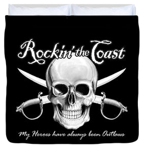 Rockin The Coast  Pirate Black - Duvet Cover