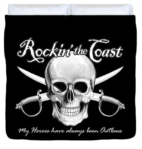 Rockin The Coast  Pirate Black - Duvet Cover
