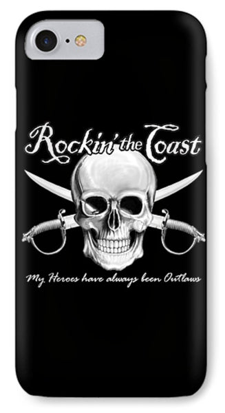 Rockin The Coast  Pirate Black - Phone Case