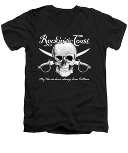 Rockin The Coast  Pirate Black - Men's V-Neck T-Shirt