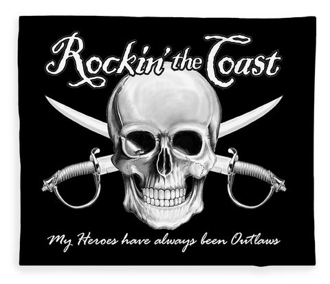 Rockin The Coast  Pirate Black - Blanket