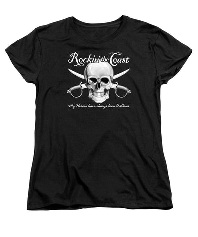 Rockin The Coast  Pirate Black - Women's T-Shirt (Standard Fit)