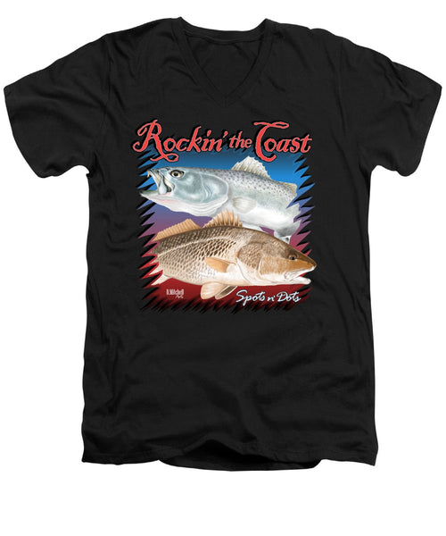 Rockin' the Coast - Spots n' Dots - Men's V-Neck T-Shirt