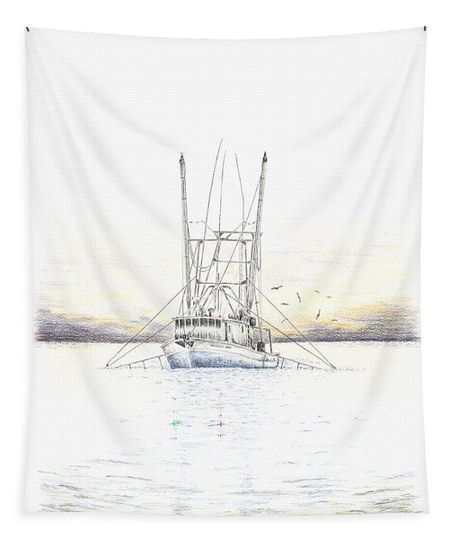 Sunset Trawler - Tapestry
